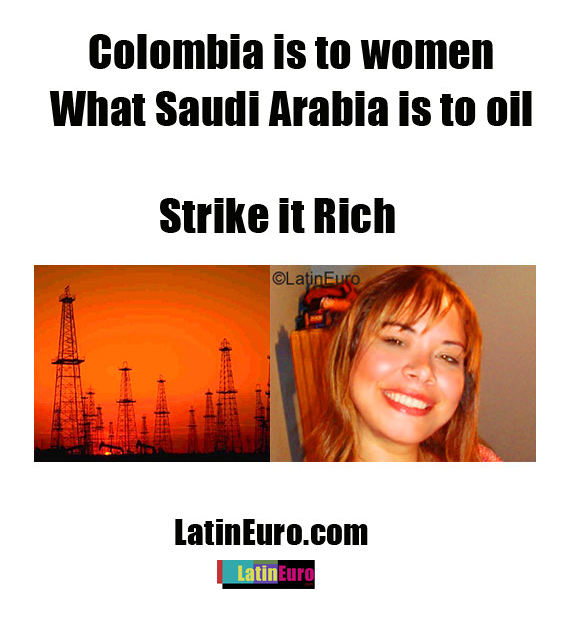 Date this happy Colombia girl Srike it Rich from  CO27233